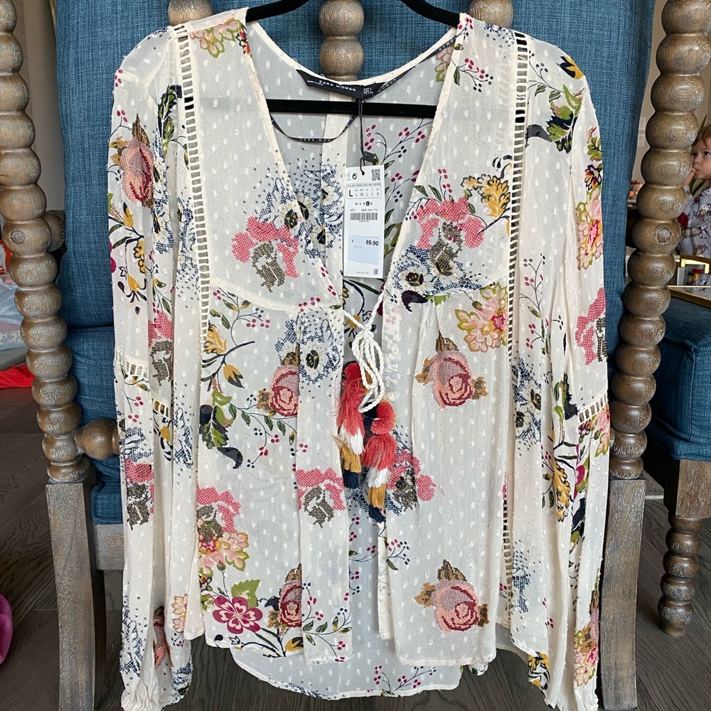 Zara floral top
